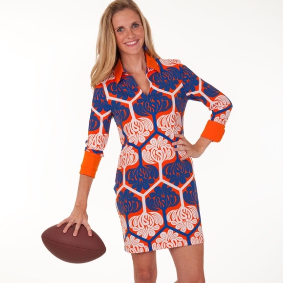 Tracy Negoshian Dresses & Skirts - Tracy Negoshian Lana Dress Orange Blue XS